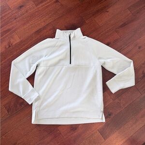 YPB Abercrombie Men's Light Cream Quarter-Zip Pullover Sweater